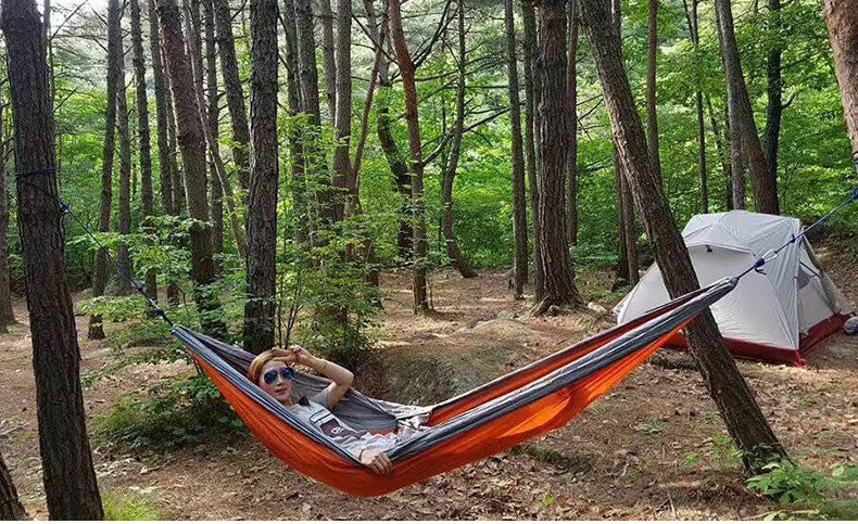 Outdoor Ultra-Light Single Double Hammock Camping Leisure Hammock Travel Portable Swing