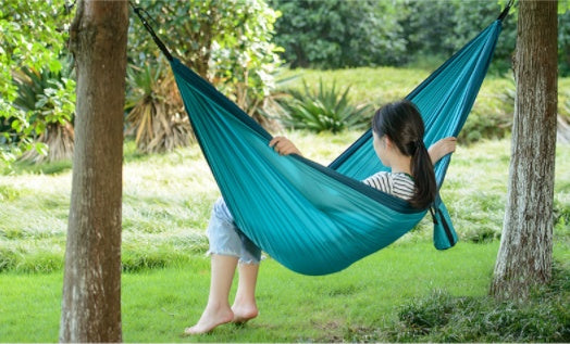 Outdoor Ultra-Light Single Double Hammock Camping Leisure Hammock Travel Portable Swing