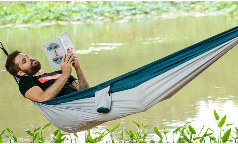 Outdoor Ultra-Light Single Double Hammock Camping Leisure Hammock Travel Portable Swing